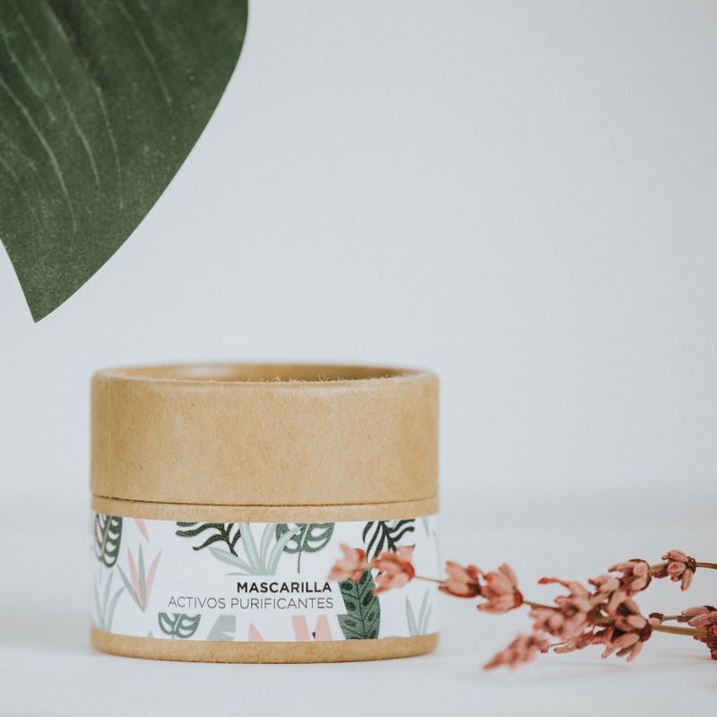 Nourishing Hair Mask jar with a wooden spatula