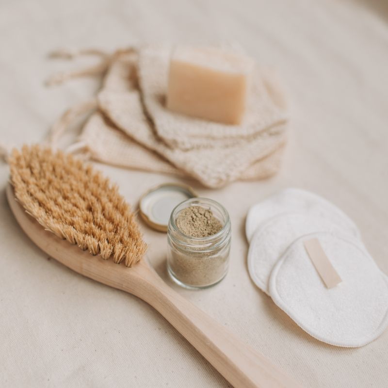 Hammam Body Scrub black soap in a ceramic bowl